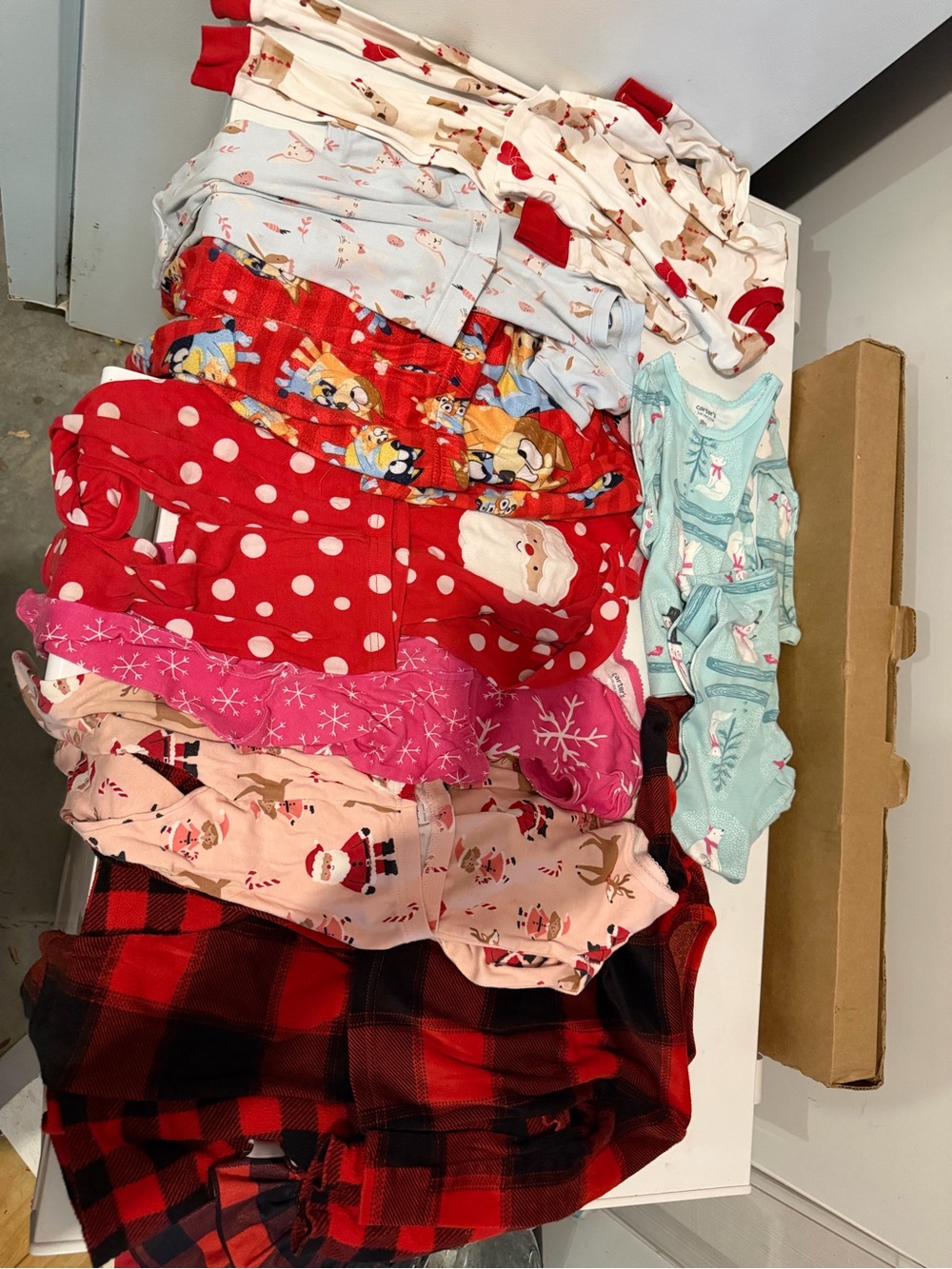 Holiday Baby & Toddler Pajama Bundle - Red, Pink, Light Blue, Cream